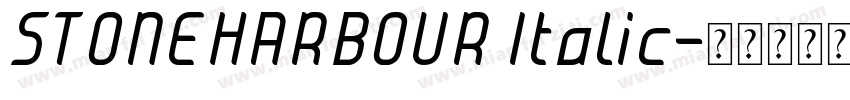 STONEHARBOUR Italic字体转换